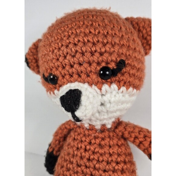 Handmade Crochet FOX Plush Stuffed Animal Toy - Picture 2 of 3